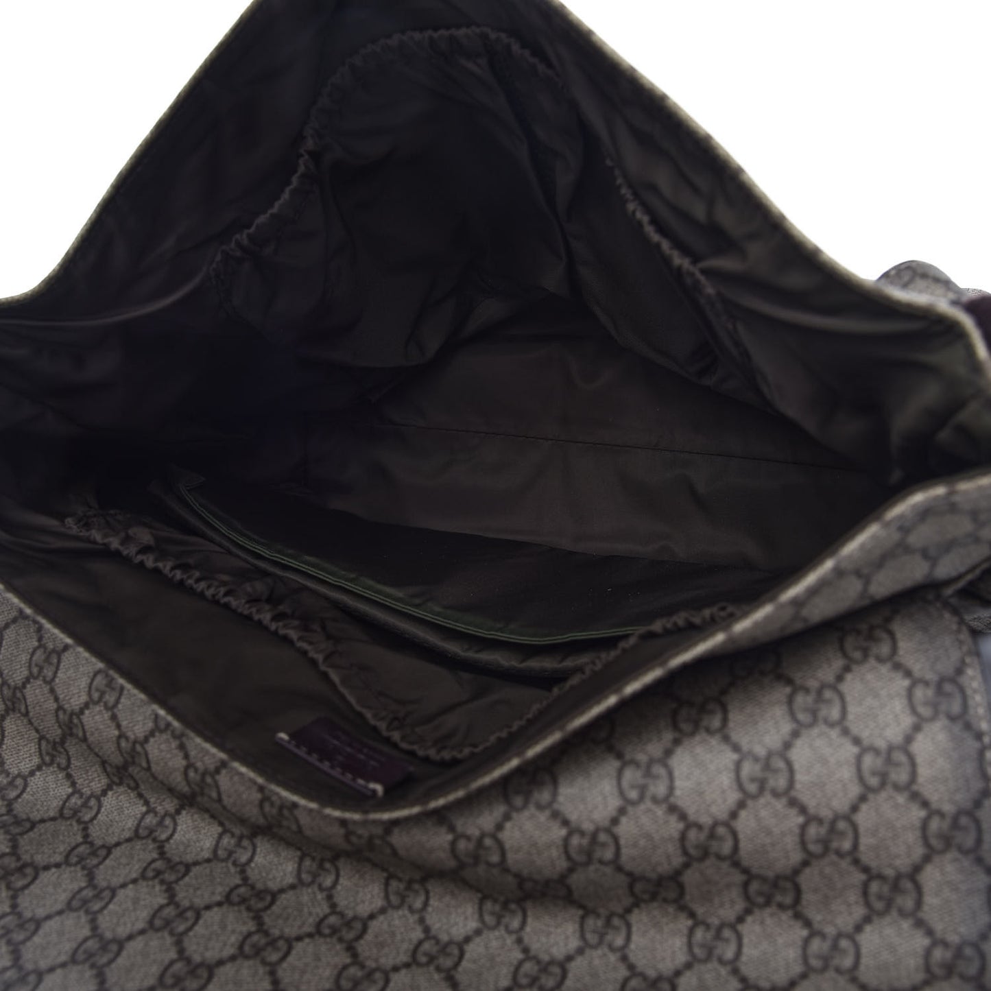 GG Plus Monogram Messenger Diaper Bag Dark Brown