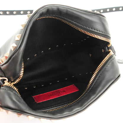 Valentino Garavani Calfskin Rockstud Camera Crossbody Bag Black 5 of 7