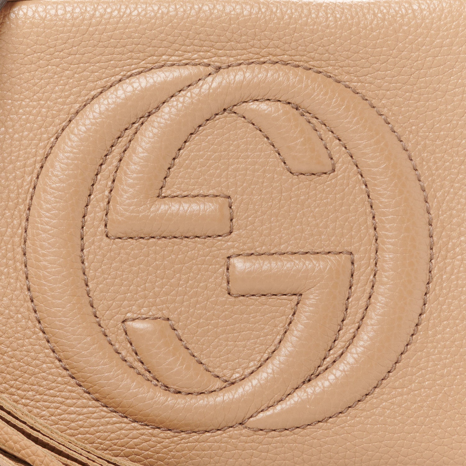 Gucci Pebbled Calfskin Small Soho Disco Bag Camelia 9 of 12