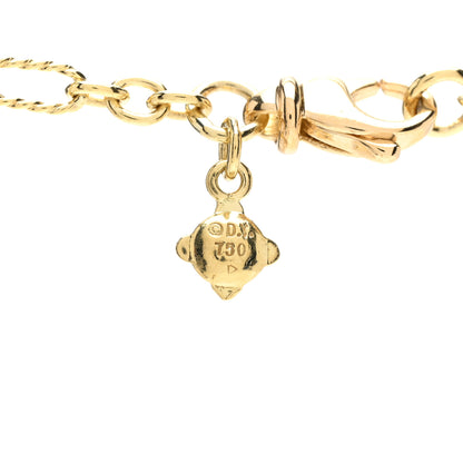 David Yurman 18K Yellow Gold Smoky Quartz Ruby Tassel Pendant Necklace 4 of 5