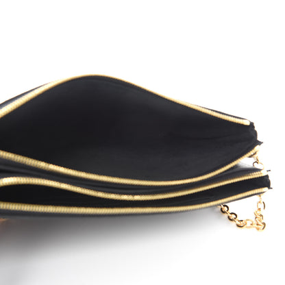 Louis Vuitton Empreinte Double Zip Pochette Black 5 of 9