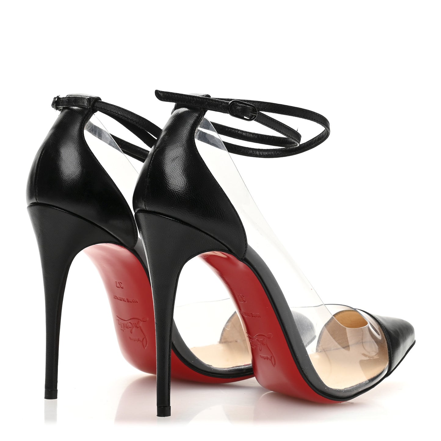 Lambskin PVC Un Bout 120 Pumps 37 Black