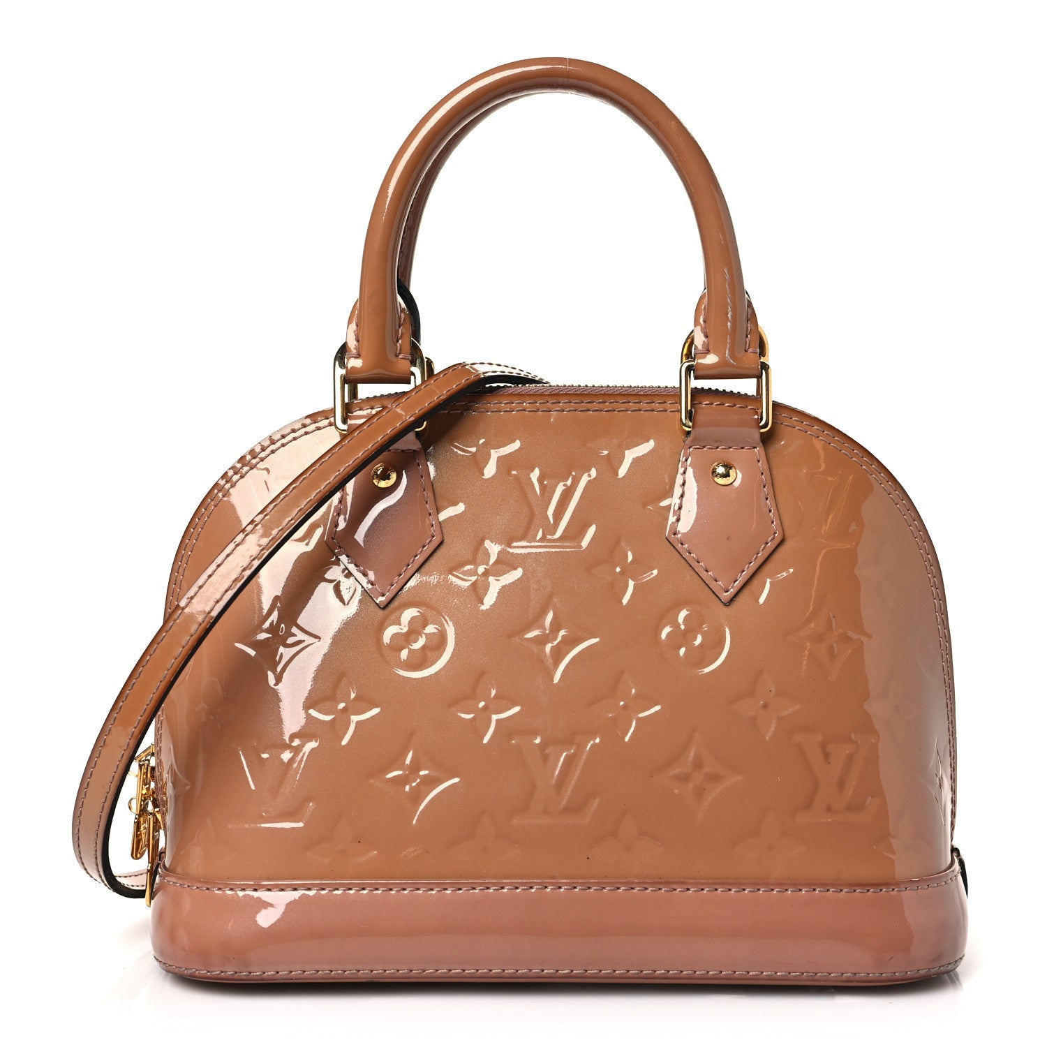 Louis Vuitton Vernis Alma BB Rose Velours 1 of 11