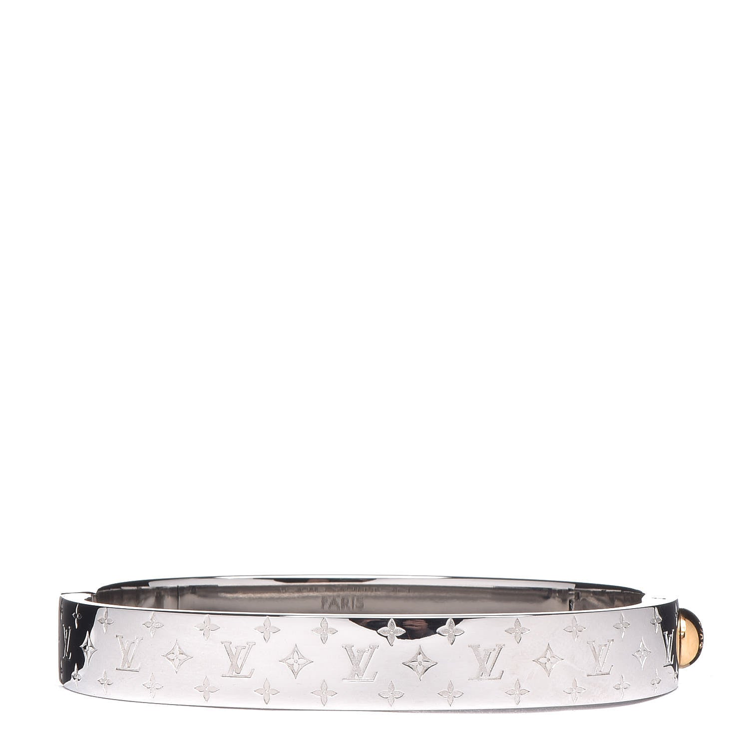 Louis Vuitton Palladium Monogram Nanogram Cuff M 3 of 8