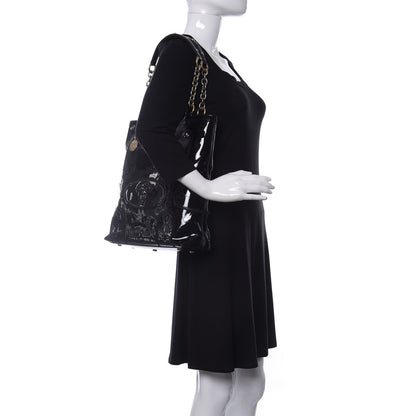 Versace Patent Medusa Tote Black 2 of 9