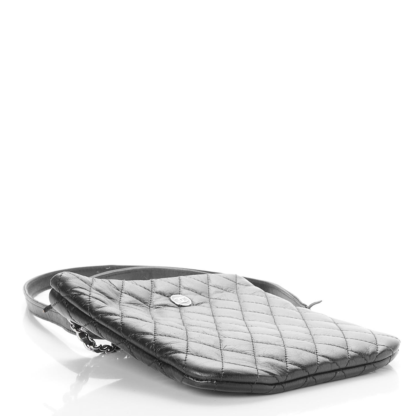 Quilted Lambskin Crossbody Bag Black