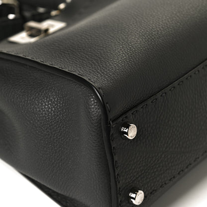 Fendi Cuoio Romano Selleria Bi-Color Medium Peekaboo Iconic Satchel Asfalto Latte 12 of 13