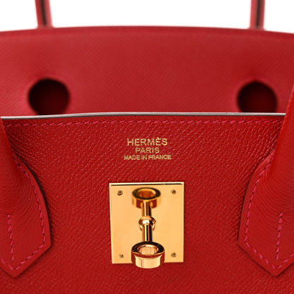 Hermes Epsom Birkin 30 Rouge Casaque 6 of 11