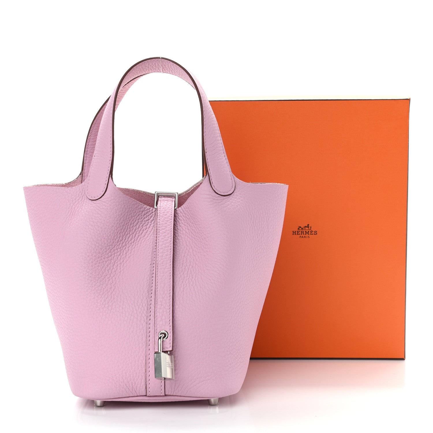 Hermes Taurillon Clemence Picotin Lock 18 PM Mauve Sylvestre 11 of 11