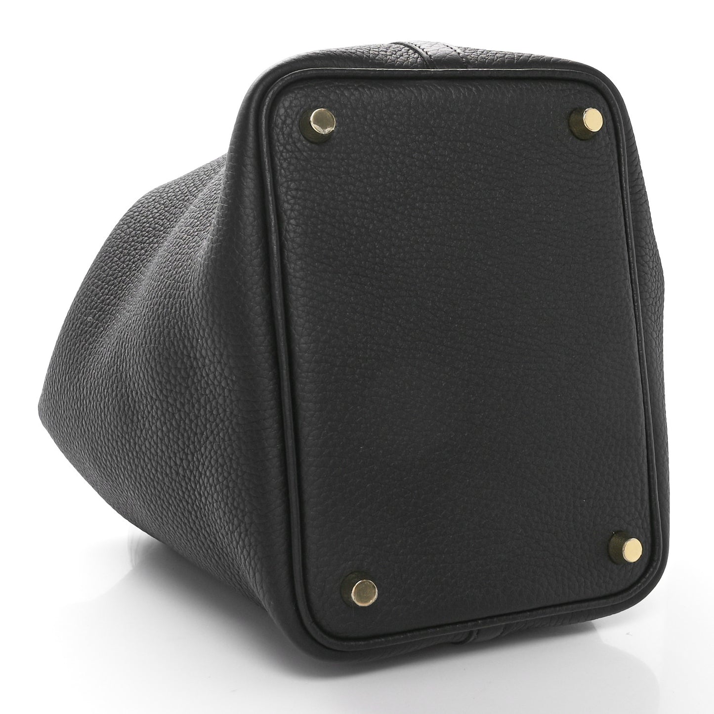 Taurillon Clemence Matte Alligator Picotin Lock Touch 18 PM Black