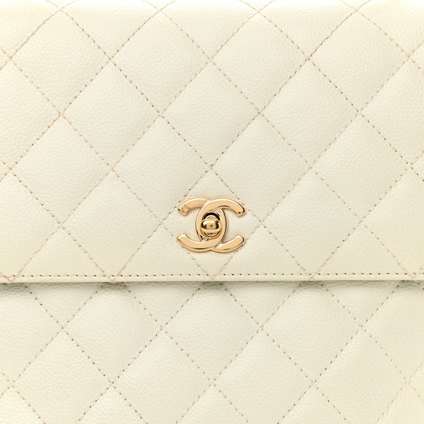 Caviar Quilted Jumbo Kelly Flap White