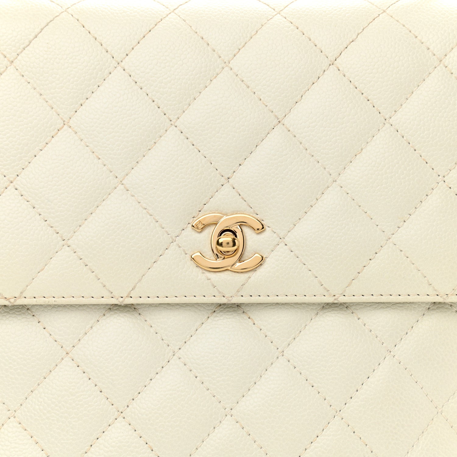 Chanel Caviar Quilted Jumbo Kelly Flap White 8 of 12