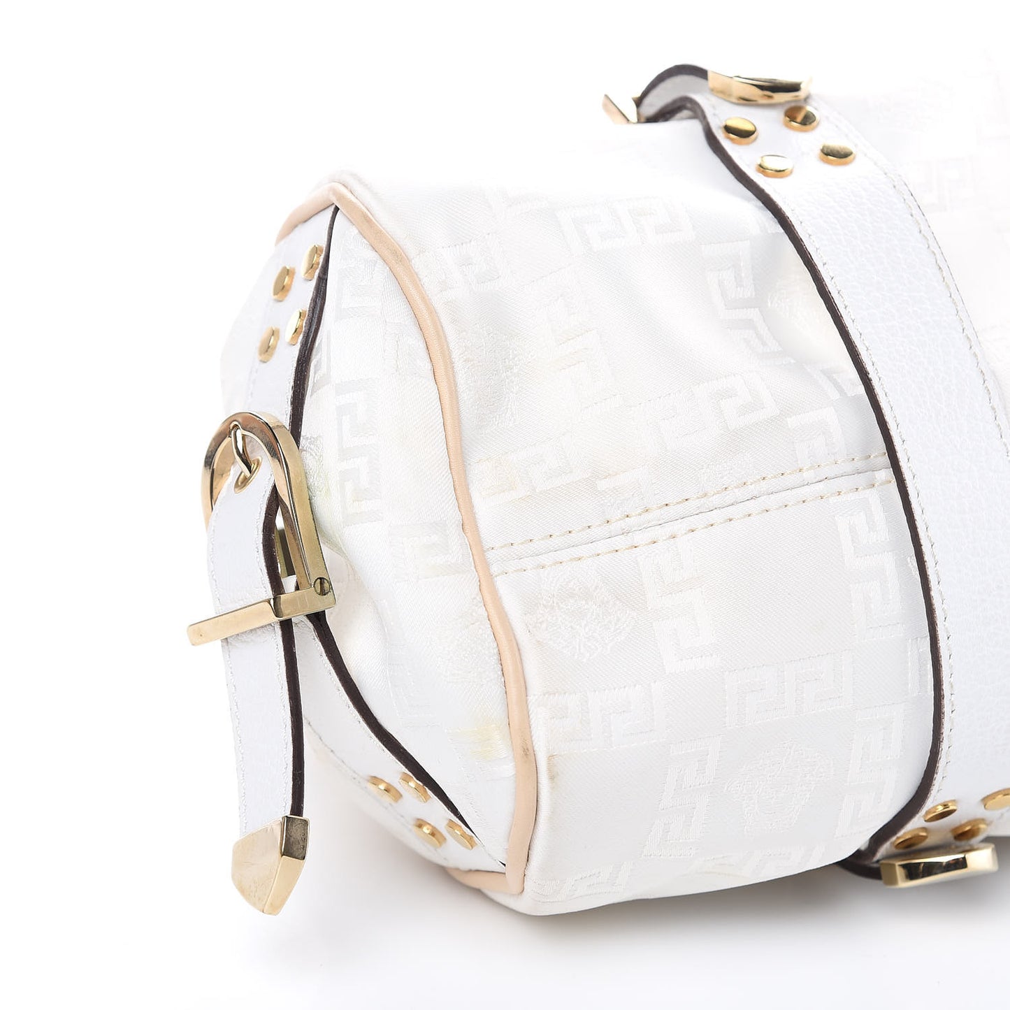 Satin Chain Satchel White