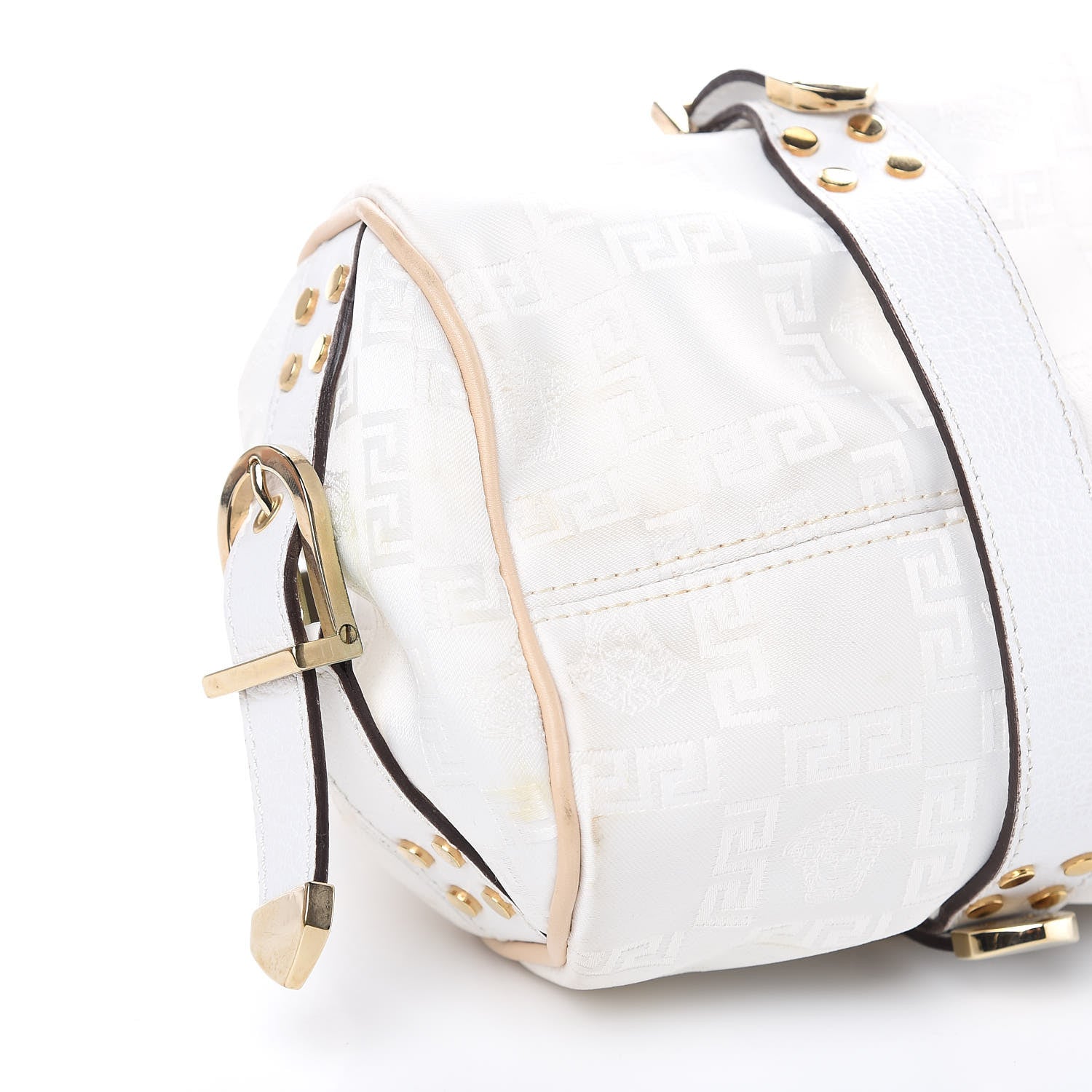 Versace Satin Chain Satchel White 7 of 16