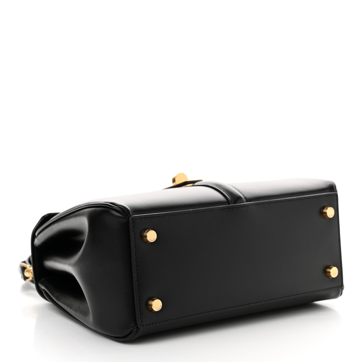 Celine Satinated Calfskin Small 16 Top Handle Bag Black 4 of 11