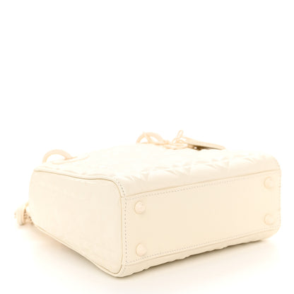 Christian Dior Calfskin Cannage Diamond Mini Lady Dior White 4 of 10