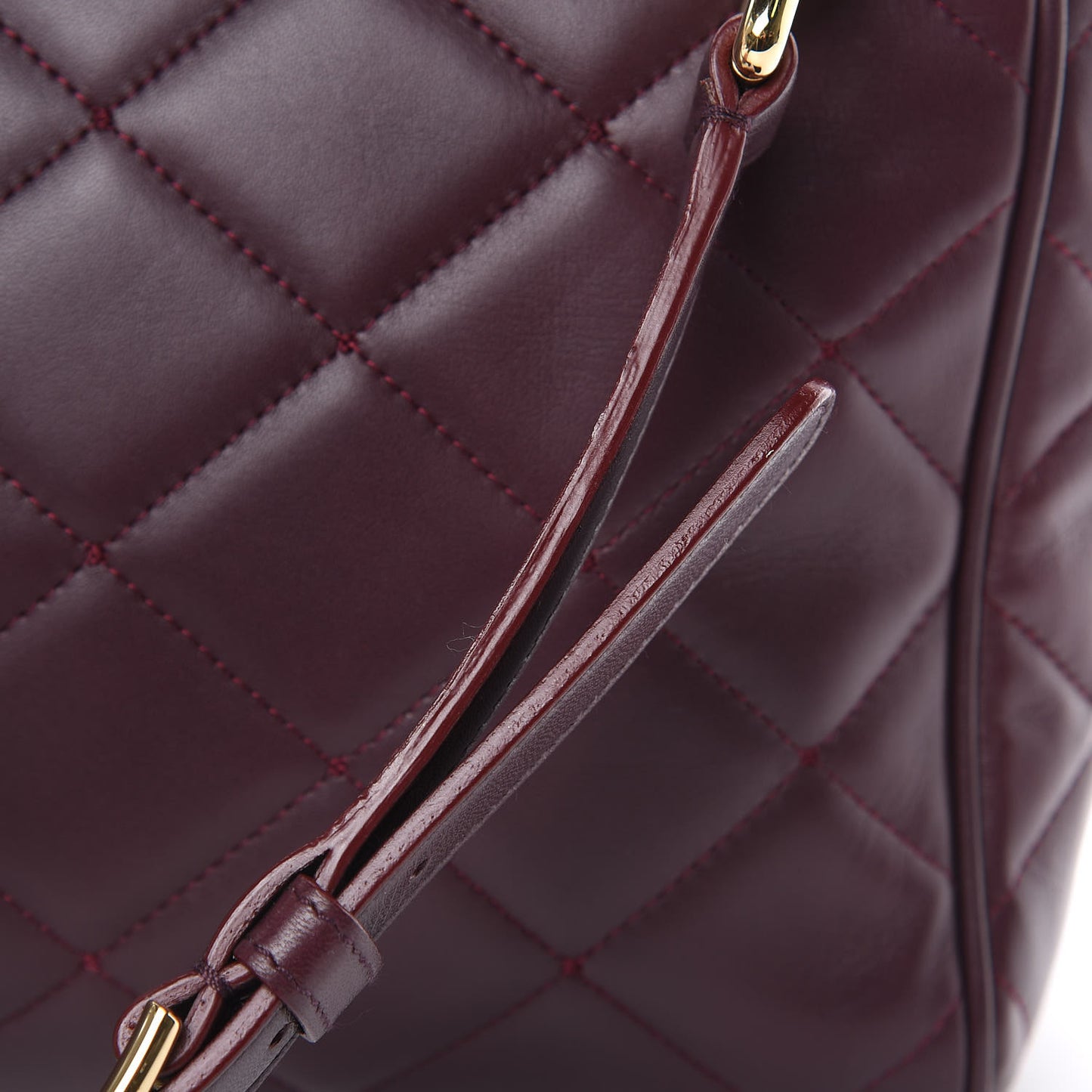 Lambskin Quilted Kate Shoulder Bag Burgundy