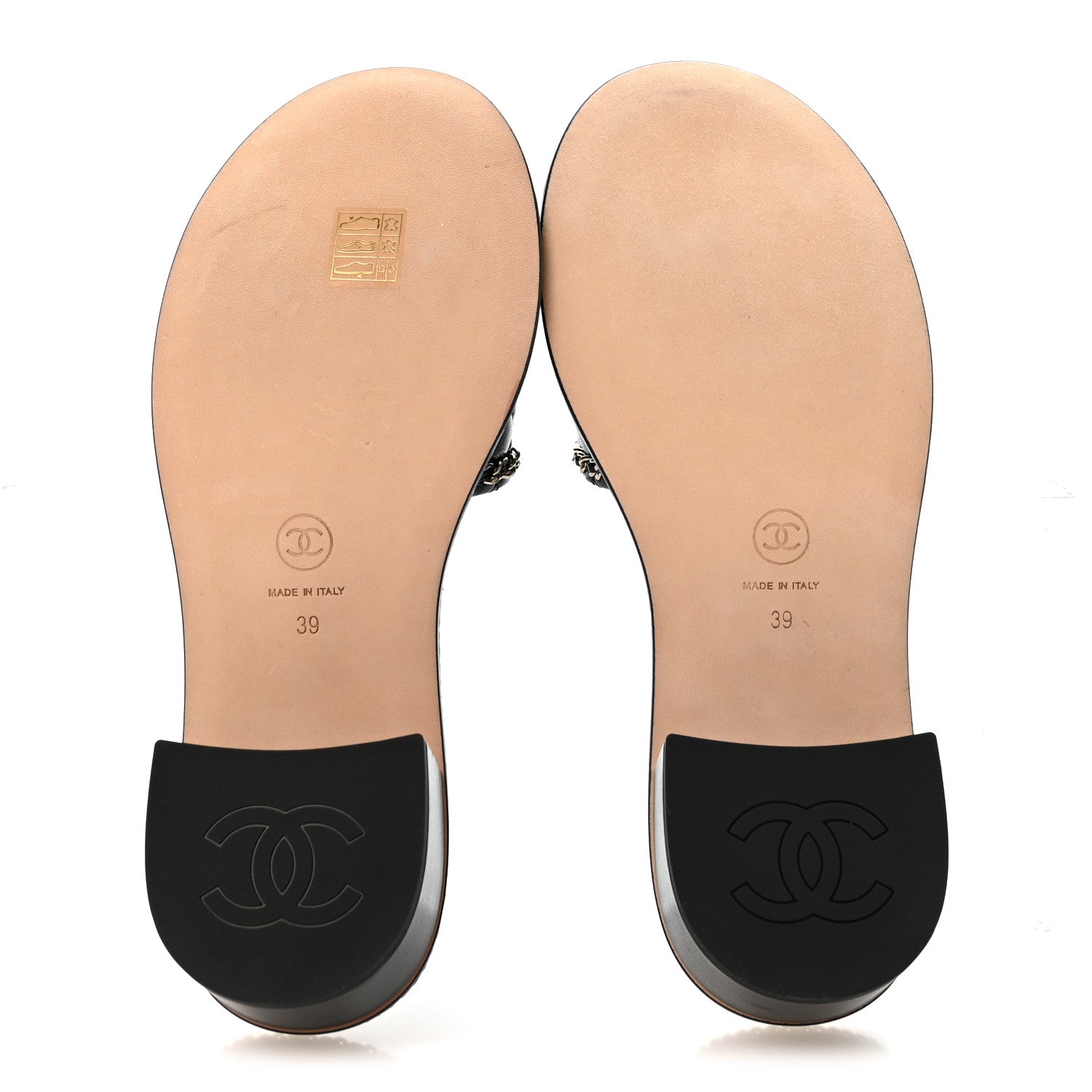Chanel Lambskin Quilted Chain CC Mules 39 Black 6 of 9