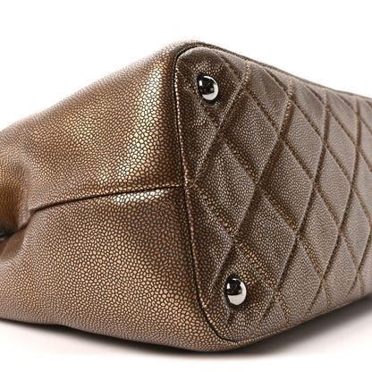 Chanel Metallic Caviar Quilted Large Timeless CC Soft Tote Bronze 9 of 10