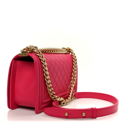Chanel Lambskin Quilted Medium Boy Flap Fuchsia 3 of 10