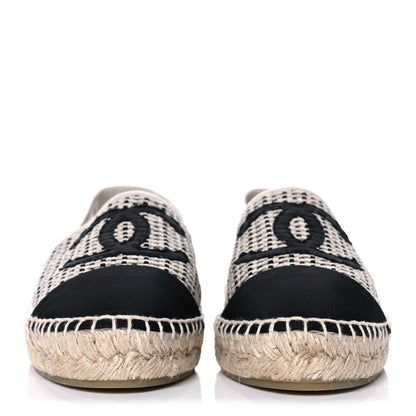 Chanel Mesh Grosgrain CC Espadrilles 42 Beige Black 2 of 9