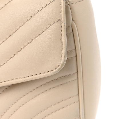 Gucci Calfskin Matelasse Small GG Marmont Shoulder Bag White 13 of 16