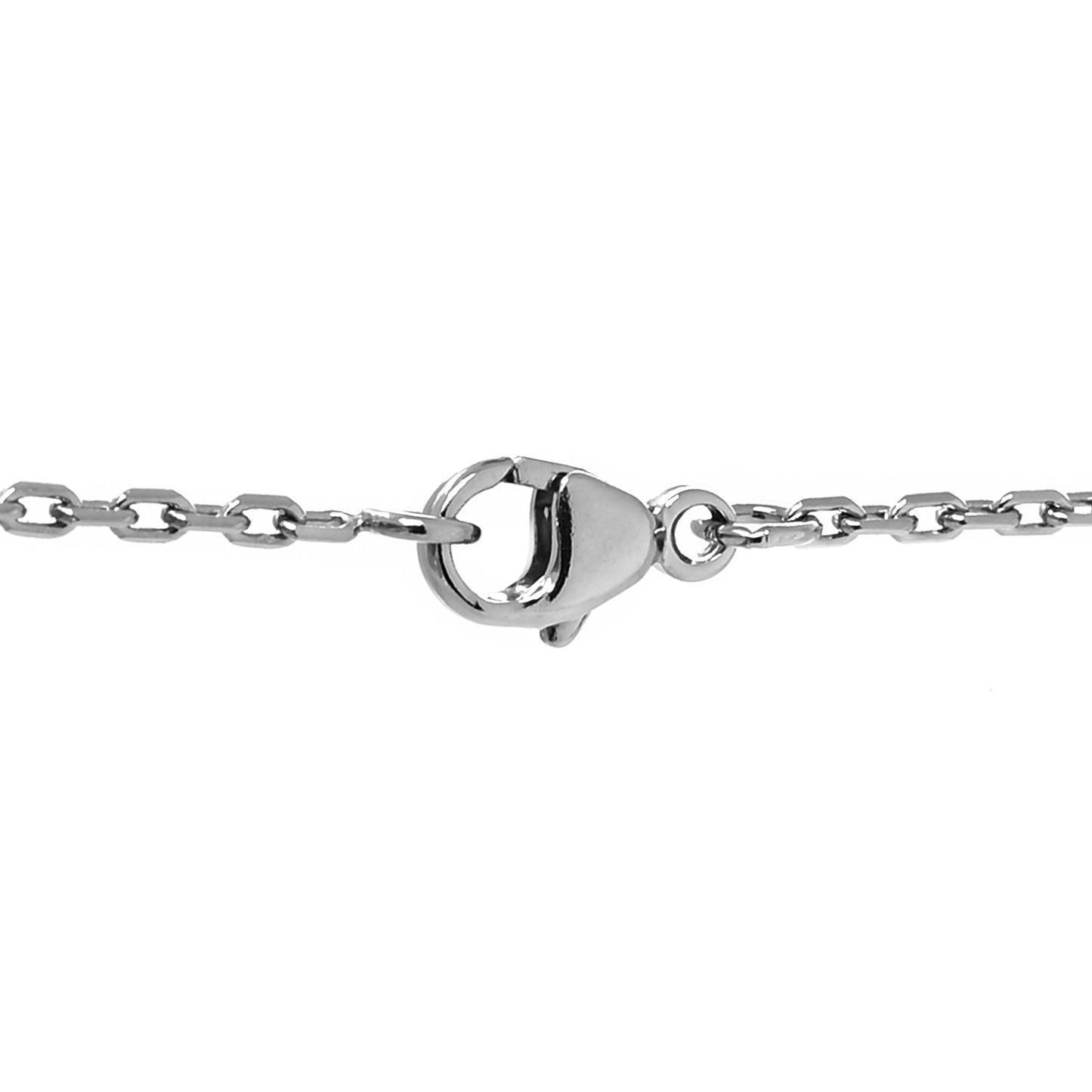Lacquered Palladium Mini Pop H Pendant Necklace White