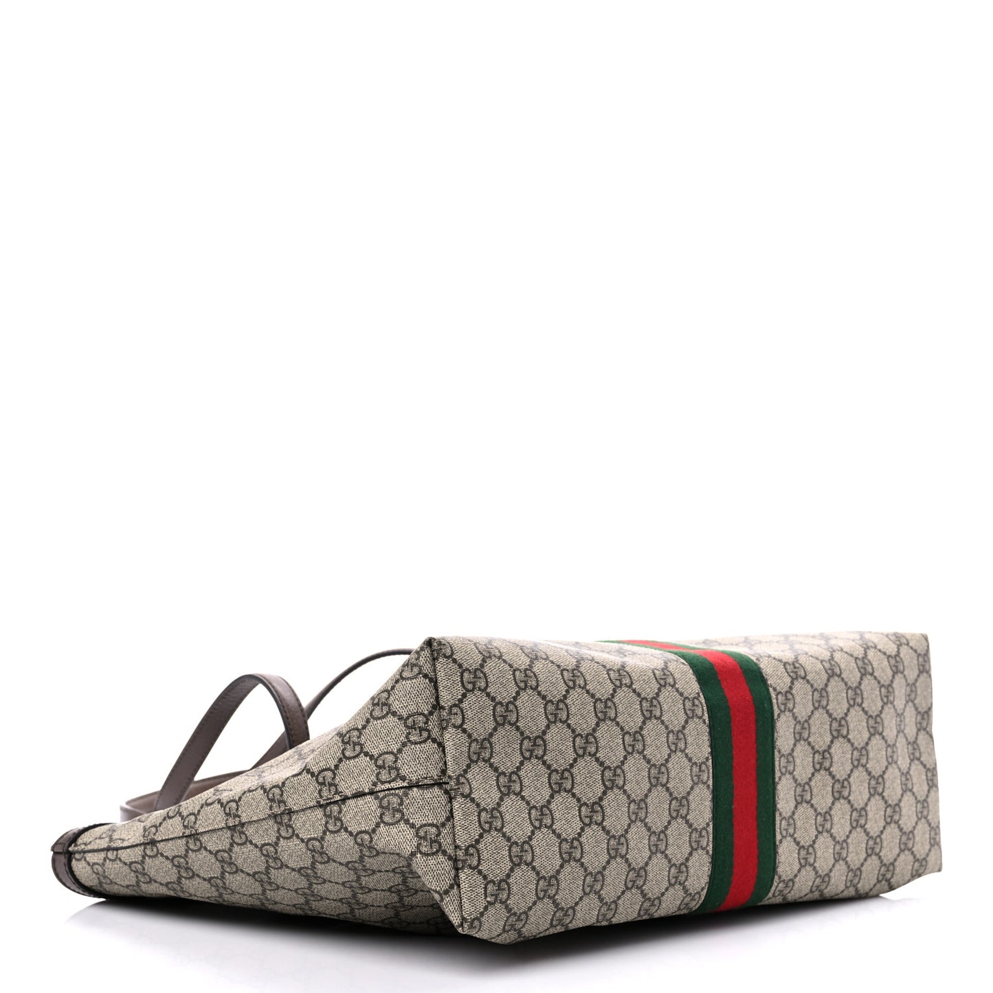 GG Supreme Monogram Medium Ophidia Shopping Tote Brown