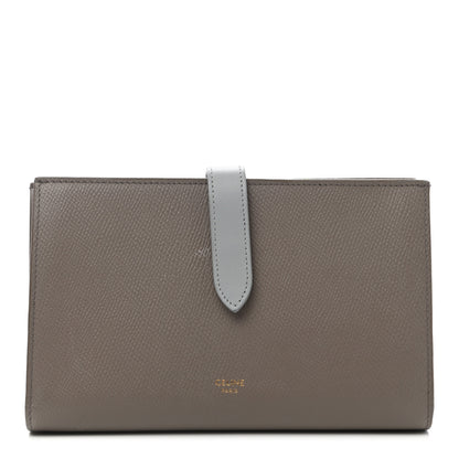 Celine Grained Calfskin Large Multifunction Strap Wallet Pebble Mineral 1 of 10