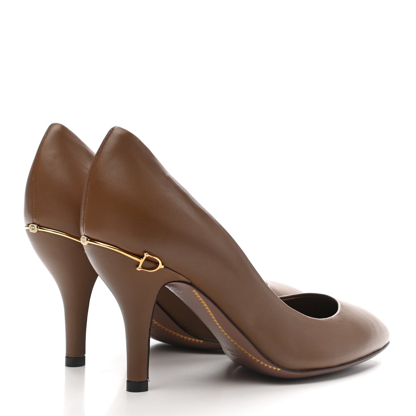 Nappa Horsebit High Heel Pumps 35 Acero