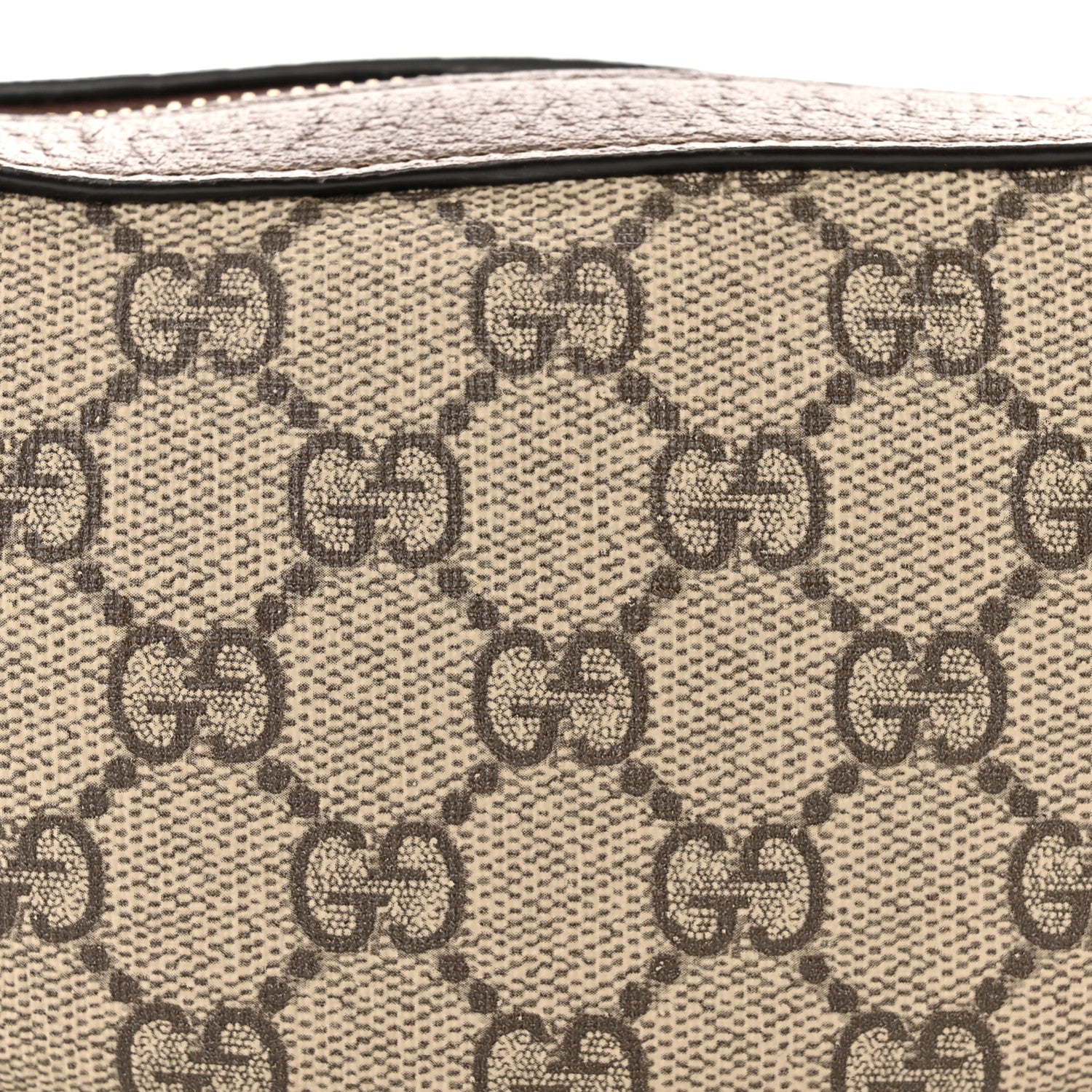 Gucci GG Supreme Monogram Textured Calfskin Web Mini Ophidia Half Moon Hobo Beige Ebony New Acero 8 of 11
