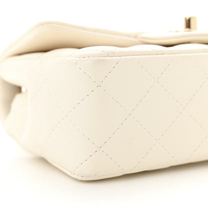 Chanel Lambskin Quilted Mini Rectangular Flap White 9 of 10