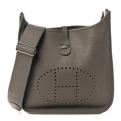 Hermes Taurillon Clemence Evelyne III PM Etain 1 of 11