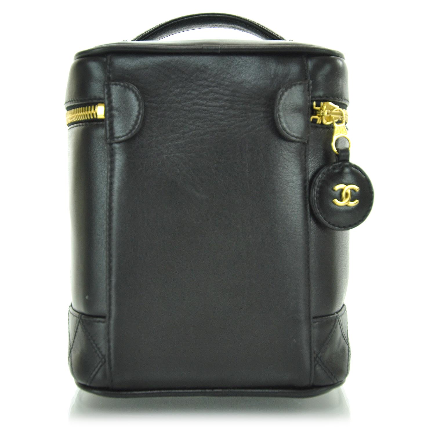 Chanel Lambskin Vanity Cosmetic Bag Black 3 of 10