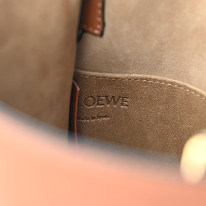 Loewe Calfskin Raffia Gate Bucket Bag Tan 6 of 10