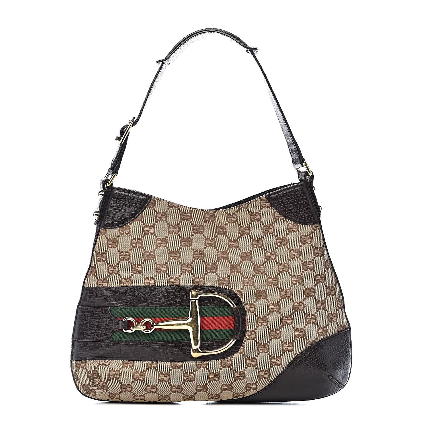 Gucci Monogram Hasler Hobo Dark Brown 1 of 11