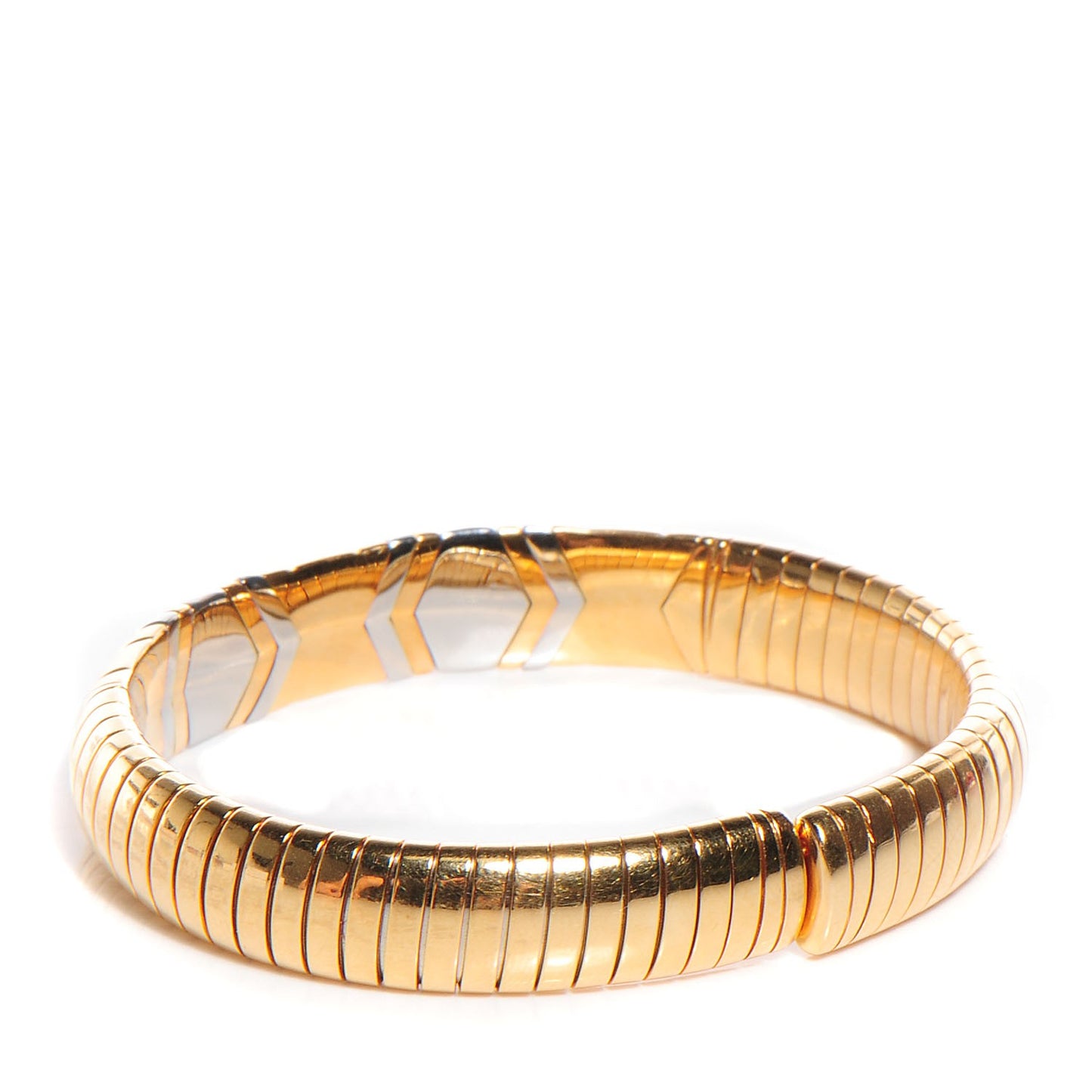 18K Yellow Gold Stainless Steel 10mm Parentesi Bracelet