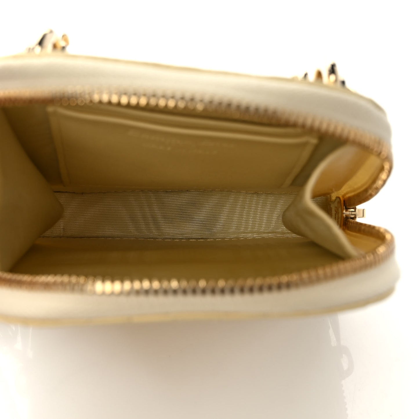 Lambskin Cannage Lady Dior Phone Holder Light Yellow