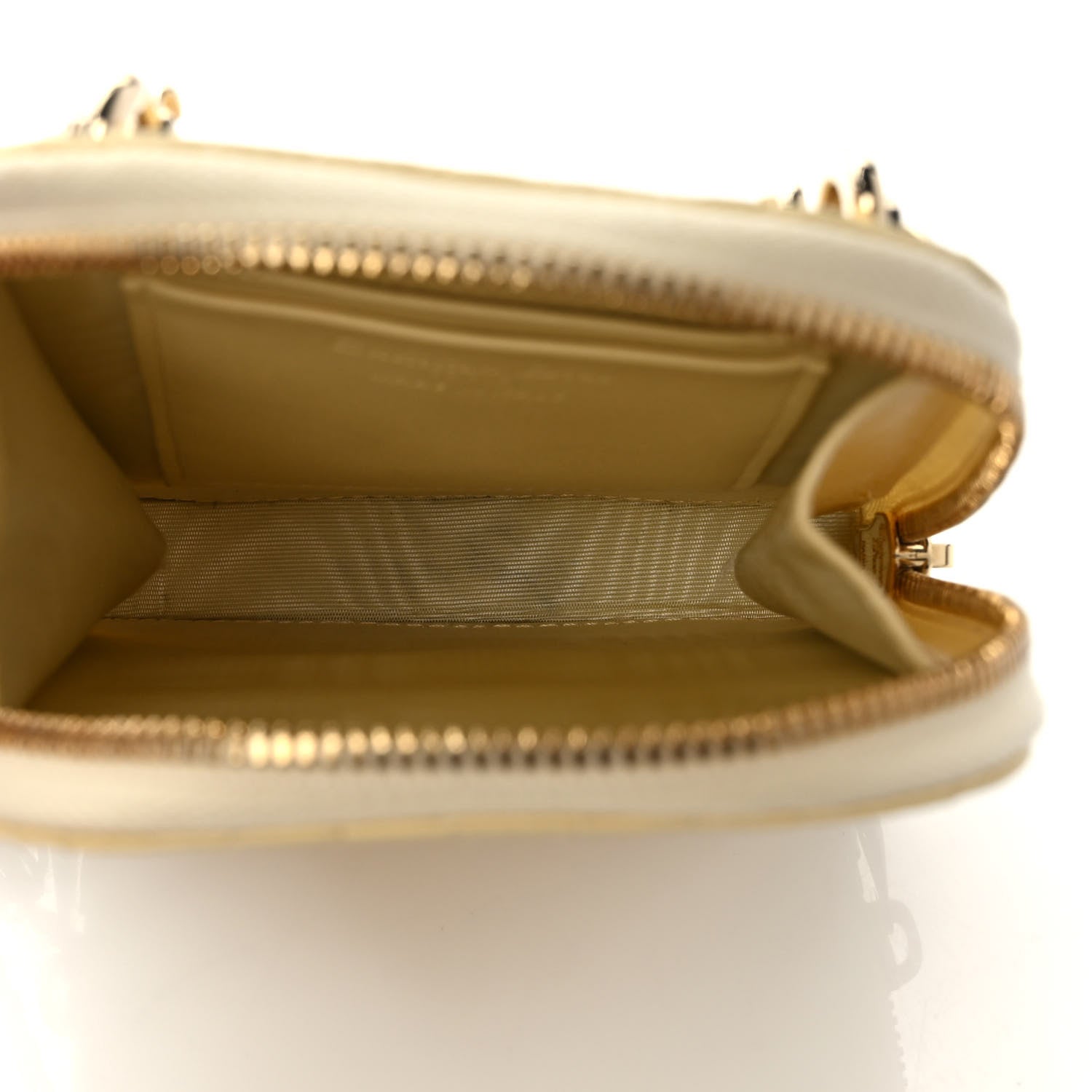 Christian Dior Lambskin Cannage Lady Dior Phone Holder Light Yellow 4 of 8