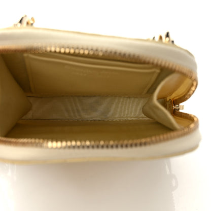 Christian Dior Lambskin Cannage Lady Dior Phone Holder Light Yellow 4 of 8