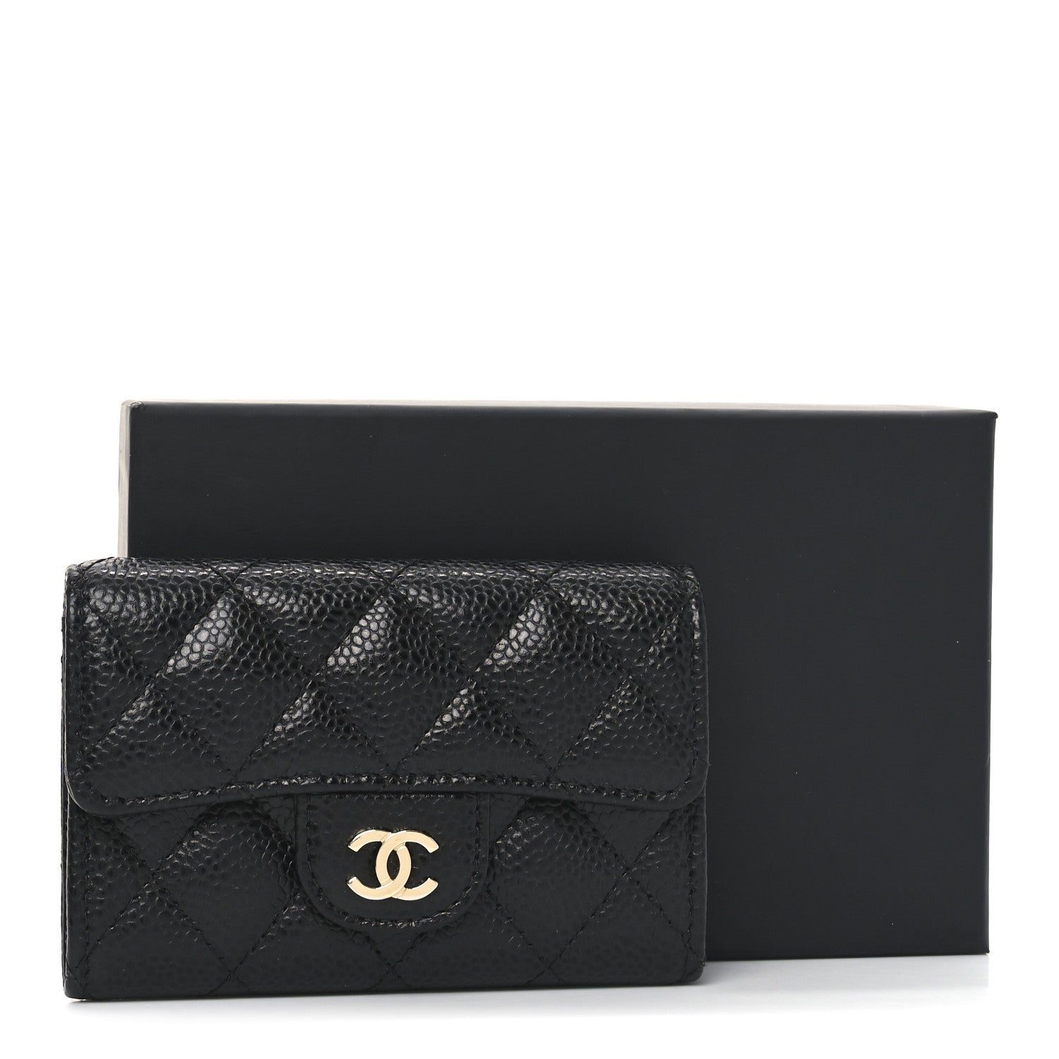 Chanel Caviar Quilted Flap Card Holder Black 9 of 9