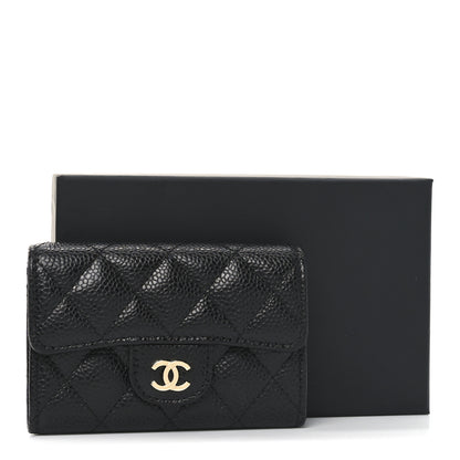Chanel Caviar Quilted Flap Card Holder Black 9 of 9