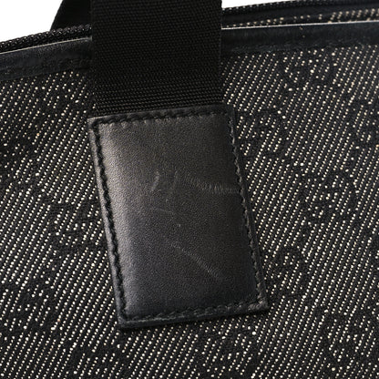 Gucci Denim Monogram Tote Bag Black 11 of 11