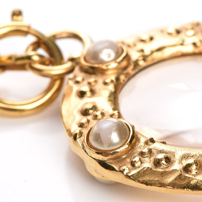 Chanel Pearl Loupe Magnifying Glass Necklace Gold 6 of 10