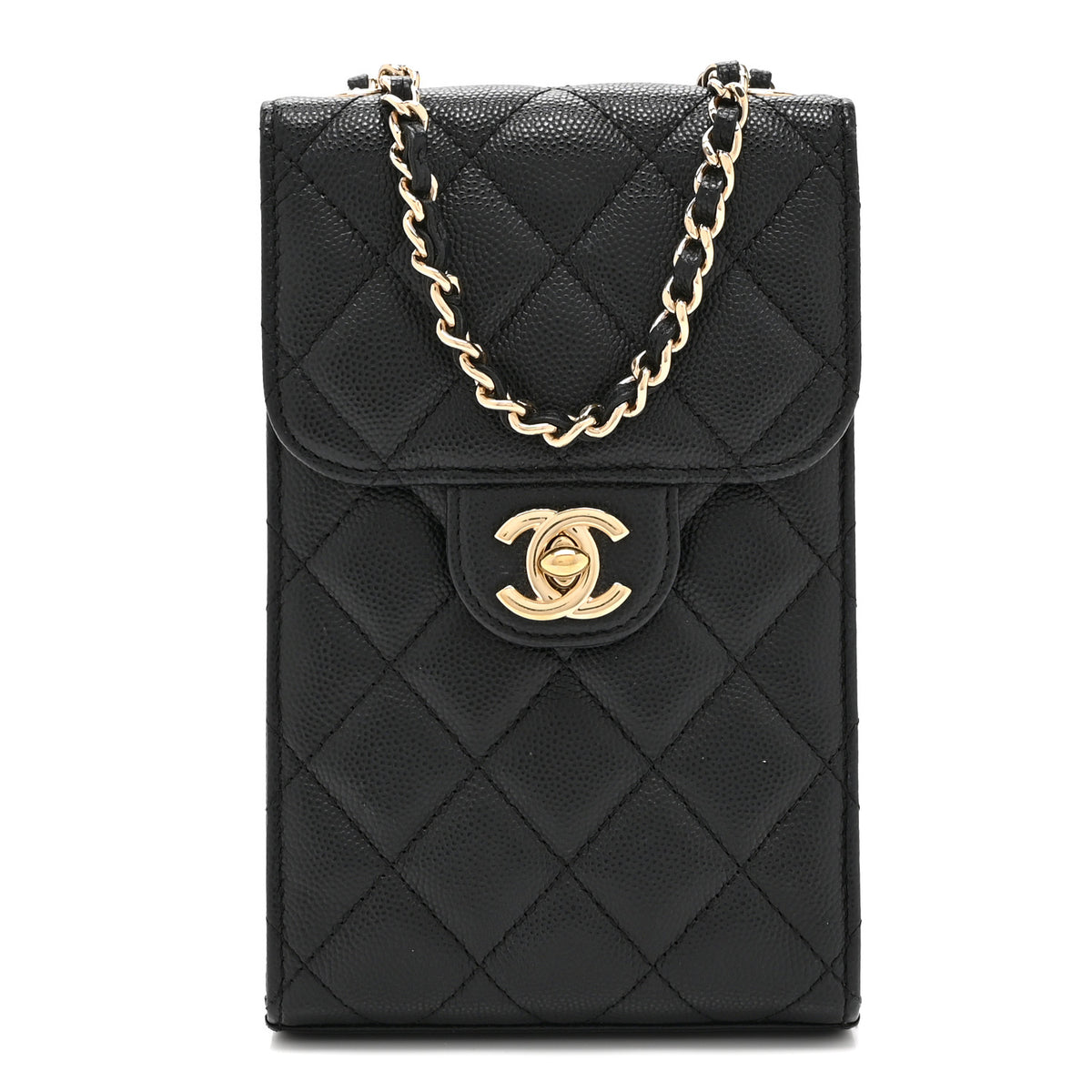 Chanel Caviar Quilted Classic Phone Holder Black 1 of 11