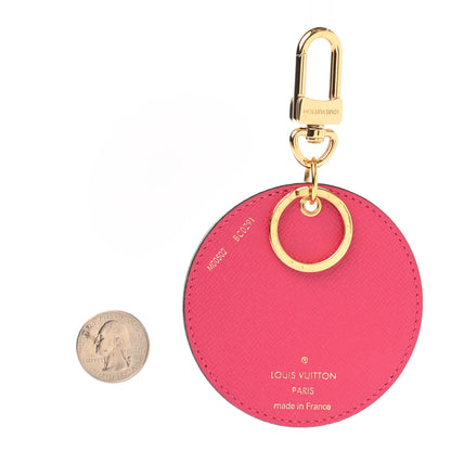 Louis Vuitton Damier Azur 2021 Christmas Animation Hollywood Bag Charm Key Ring Fuchsia 2 of 5