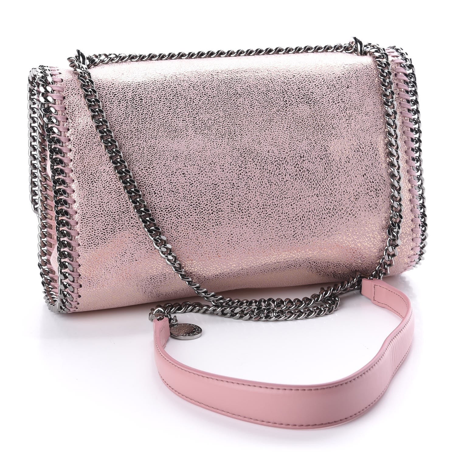Stella McCartney Metallic Shaggy Deer Falabella Messenger Pink 3 of 10
