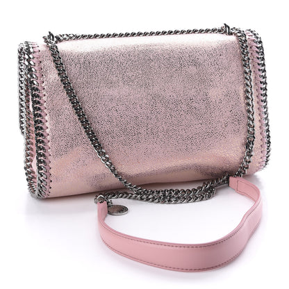 Stella McCartney Metallic Shaggy Deer Falabella Messenger Pink 3 of 10