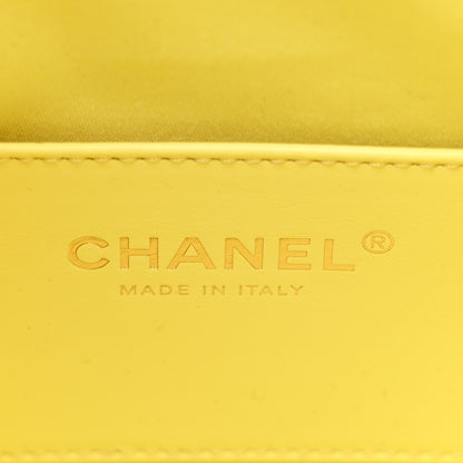 Chanel Caviar Quilted Mini Chanel 25 Handbag Light Yellow 6 of 11