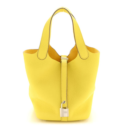 Hermes Taurillon Clemence Picotin Lock 18 PM Lime 1 of 15